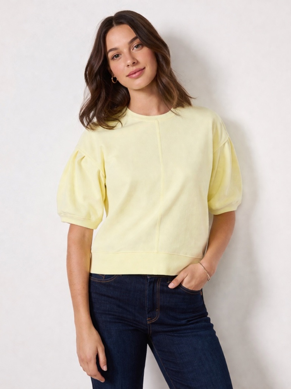 EVEREVE SOFI PLEATED Short Sleeve Buttery Soft SWEATSHIRT Size XL